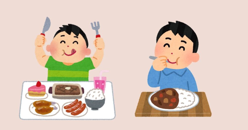 美味しそうに食べるこども